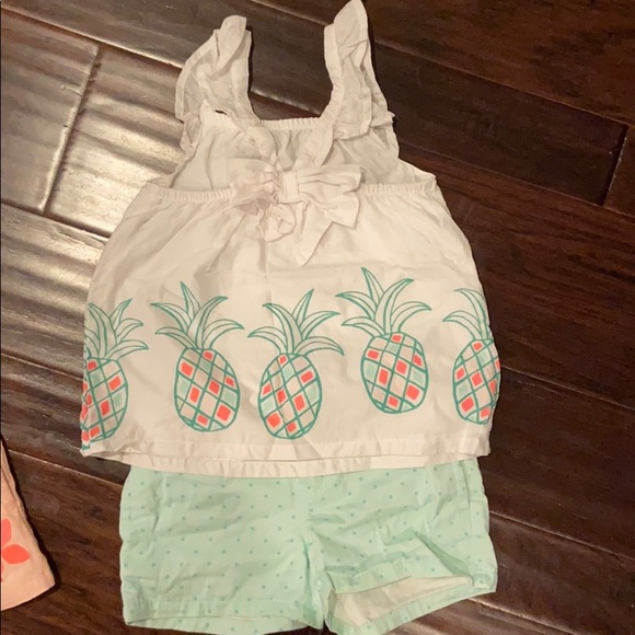 Gymboree Island Cruise Pineapple top Shorts Lot 4 - Picture 3 of 6